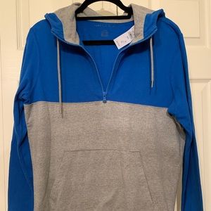 Blue hoodie with front pocket